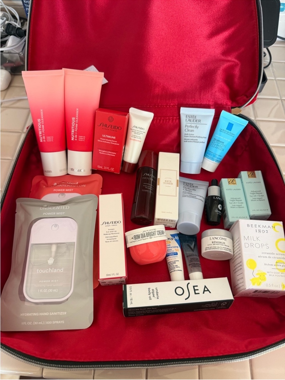 Bundle of full size / travel size skin/body care items; assorted brands